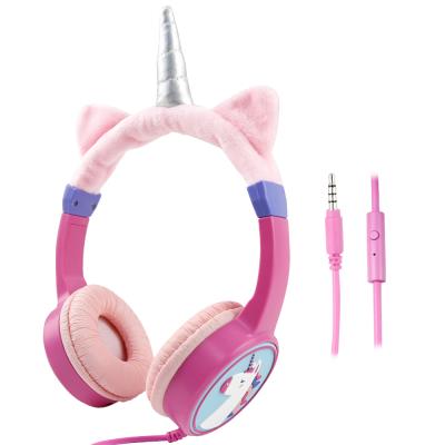 초등어린이날선물 [쿠팡수입] 라이키드 유니콘 어학용 청력보호 어린이 유선 헤드셋, 핑크 (유니콘), LIK-HP02