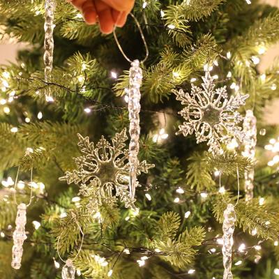 크리스마스오너먼트 크리스마스 트리나무 고드름 장식 오너먼트 크리스탈아이씨클 47P 세트, 단품
