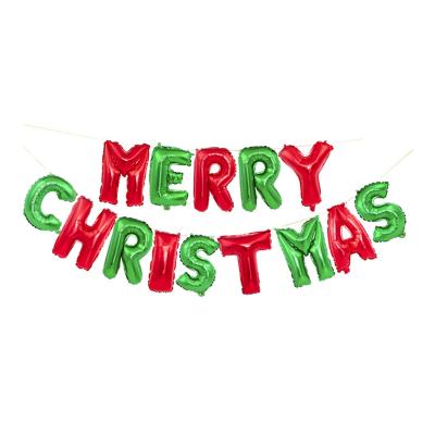 크리스마스풍선 피앤비유니티 메리크리스마스 은박풍선 세트, 레드 + 그린, 1세트