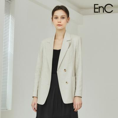 ENC [이앤씨] [최초가 109,000]EnC 린넨 블렌디드 시그니처 스트레치 자켓 ENJK22