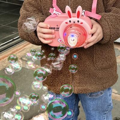 버블머신 자동 버블 카메라 버블머신 버블건 비누방울 어린이장난감 비눗방울 총, 핑크토끼