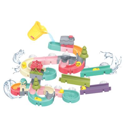 목욕장난감 키저스 워터 슬라이드 블록 포레스트 유아 목욕놀이 장난감 62p, 혼합색상